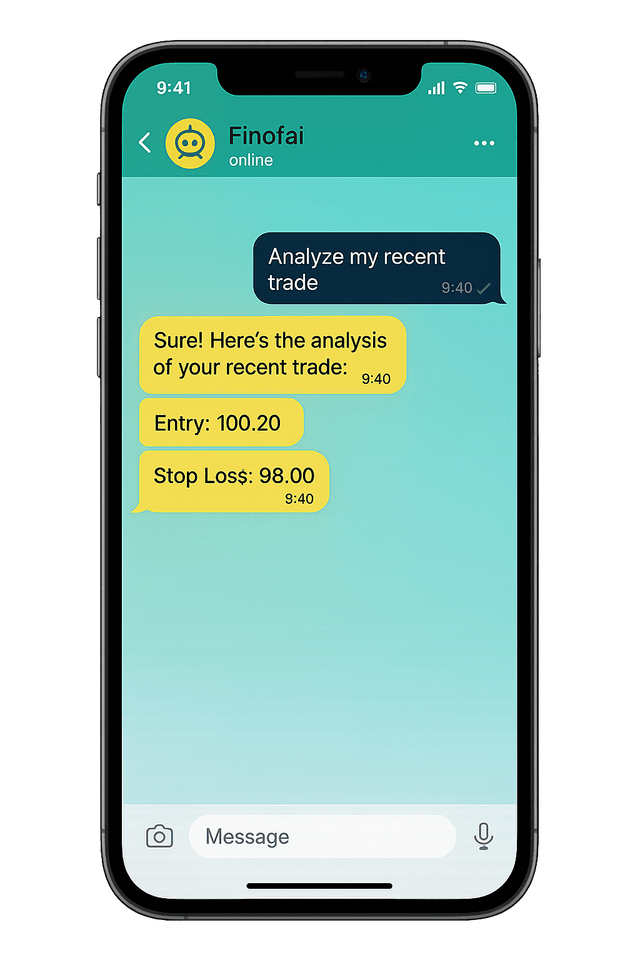 Finofai WhatsApp conversation